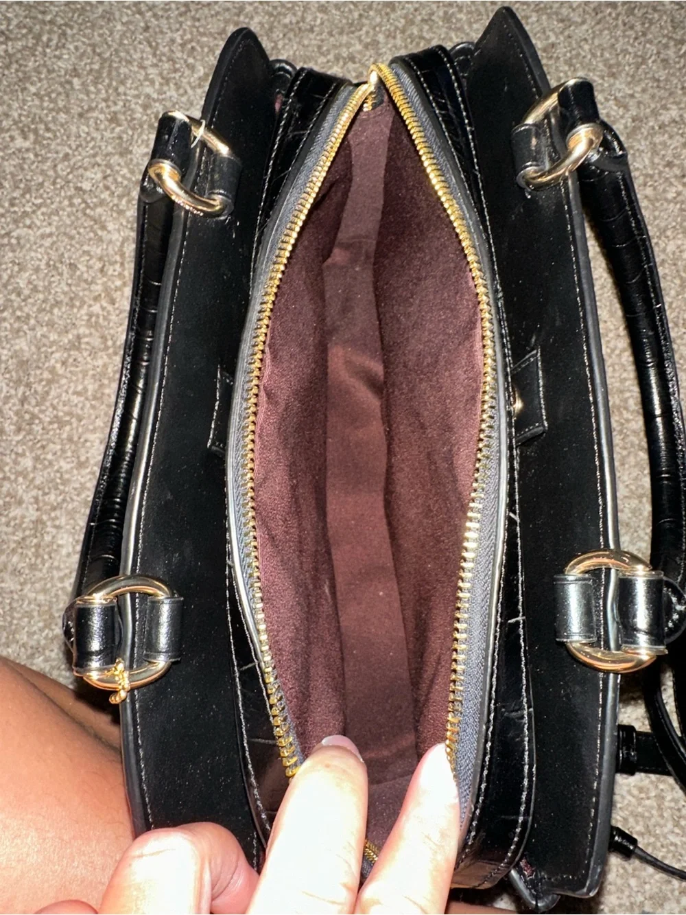 COACH Croc Lillie Carryall